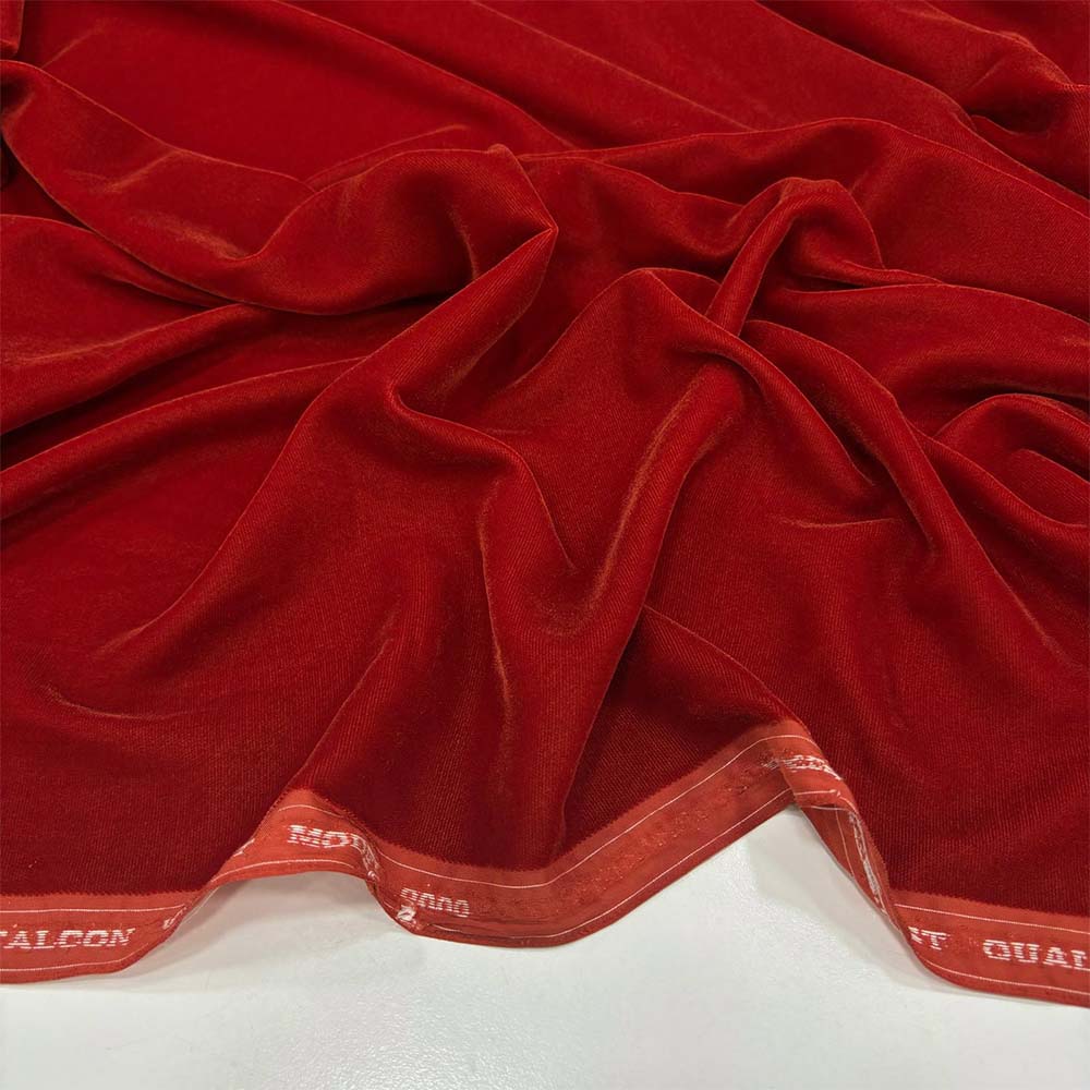 İpek Kadife Kumaş Turuncu