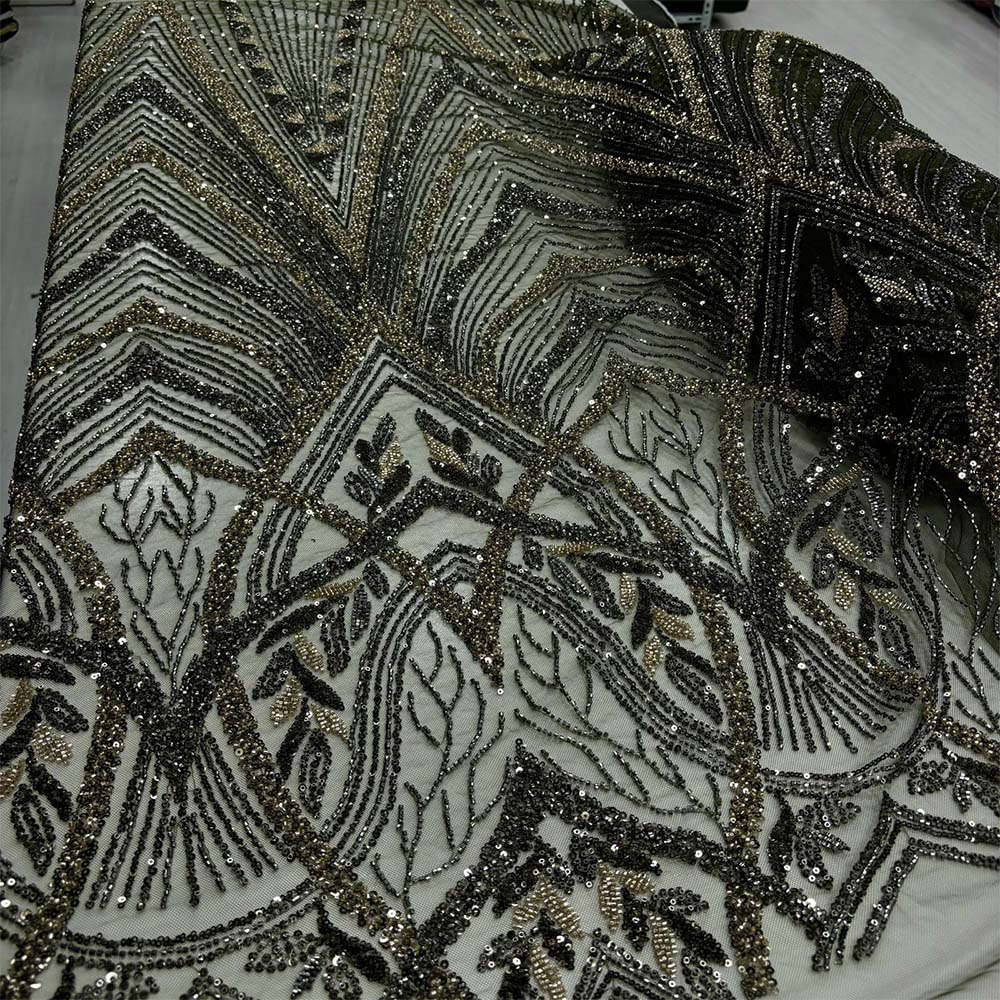 Taşlı Dantel Kumaş Yeşil Taşlı Dantel Kumaş Yeşil