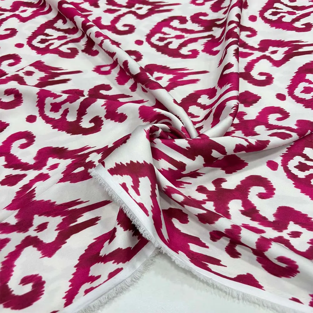 İpek Desenli Saten Kumaş