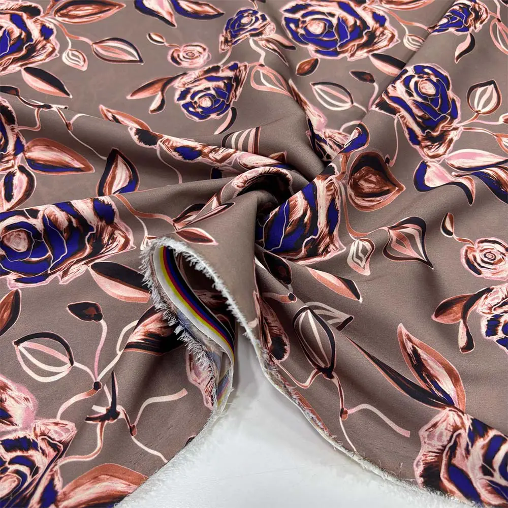 İpek Desenli Saten Kumaş