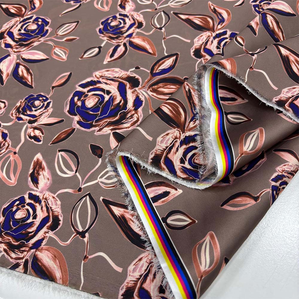 İpek Desenli Saten Kumaş