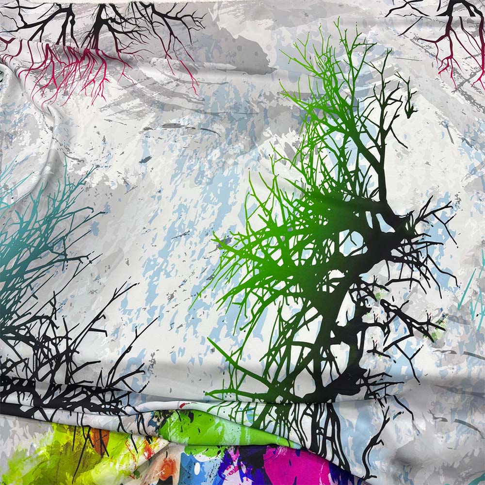 İpek Desenli Saten Kumaş