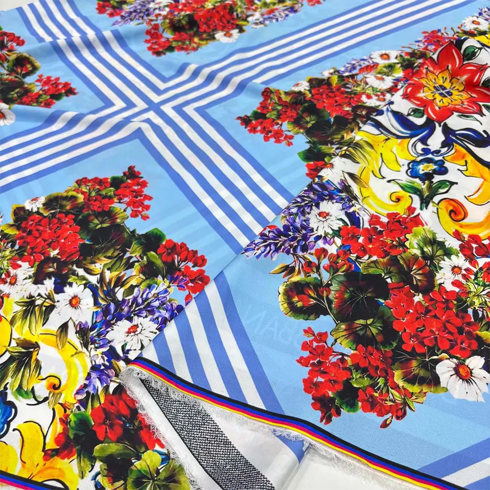 İpek Desenli Saten Kumaş