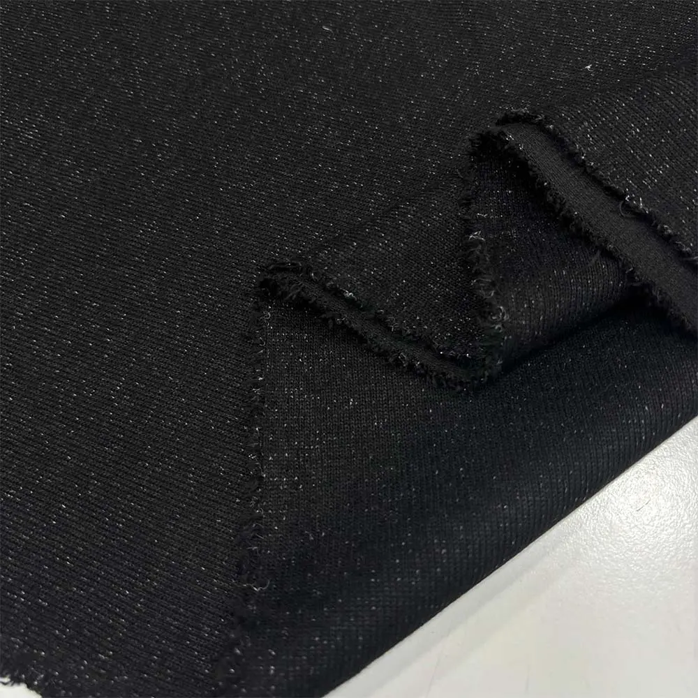 Simli Triko Kumaş Siyah Simli Triko Kumaş Siyah