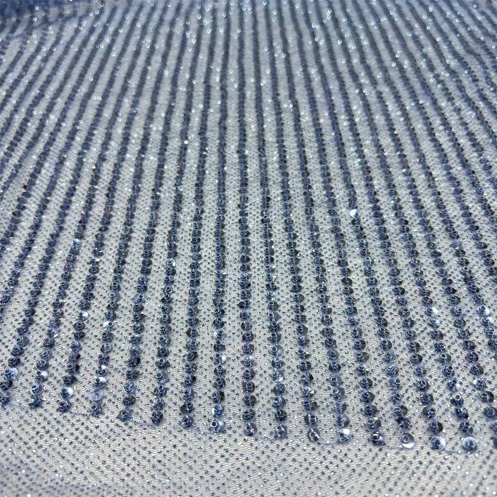 Taşlı Dantel Kumaş Bebe Mavisi