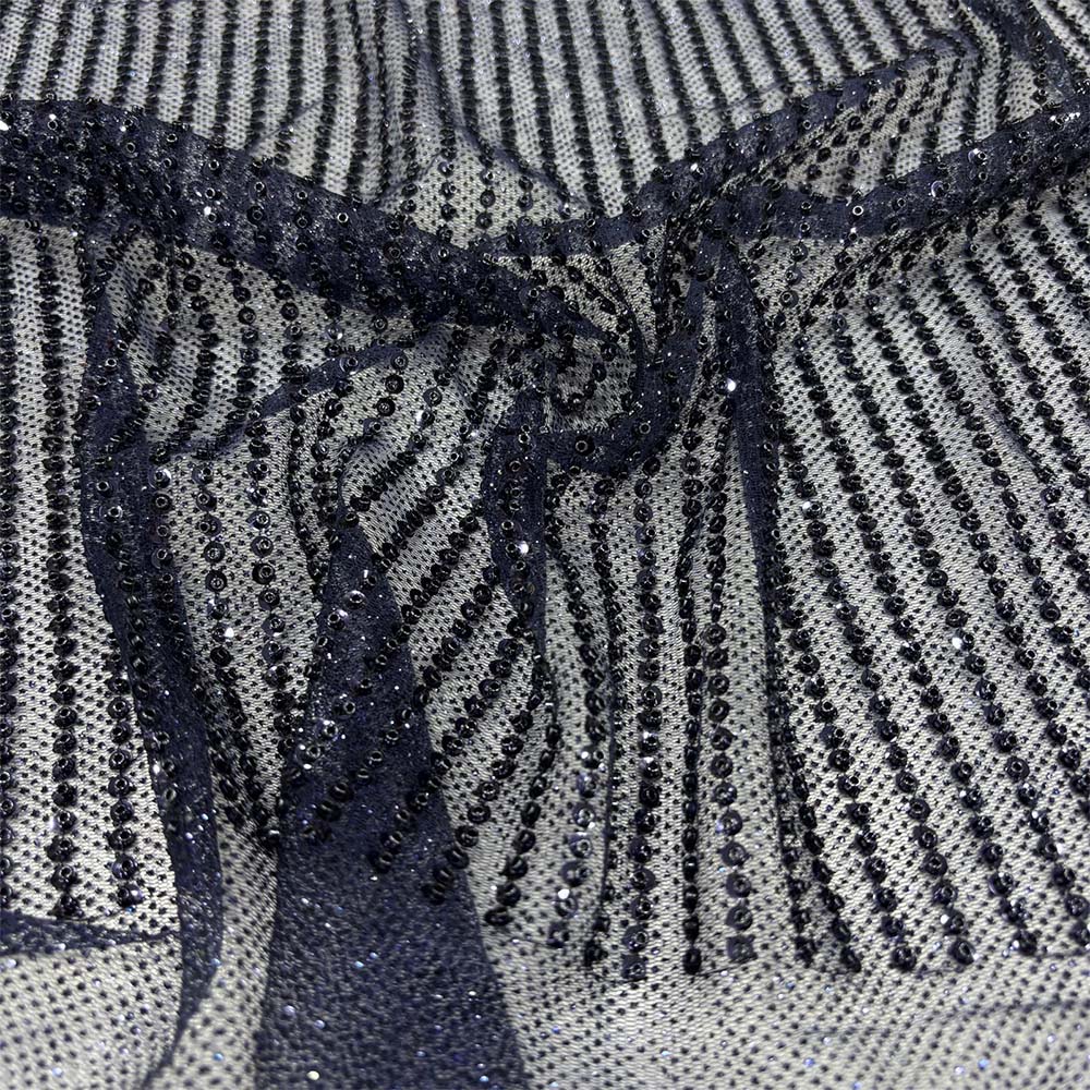 Taşlı Dantel Kumaş Lacivert Taşlı Dantel Kumaş Lacivert