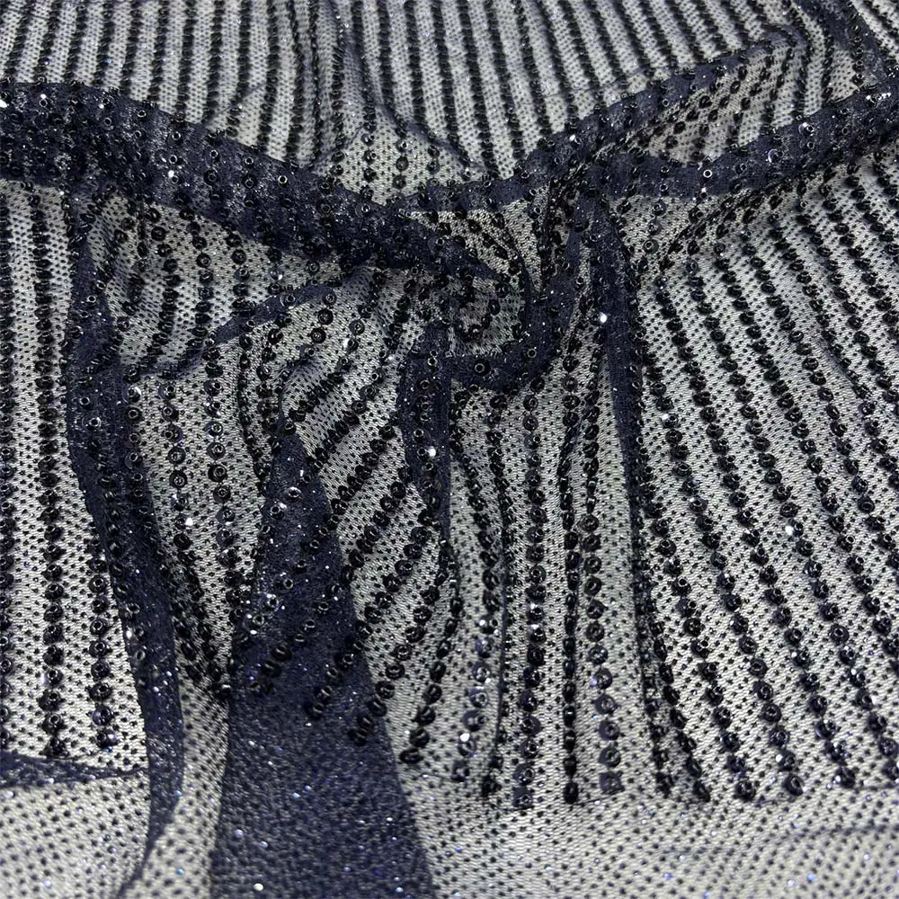 Taşlı Dantel Kumaş Lacivert Taşlı Dantel Kumaş Lacivert