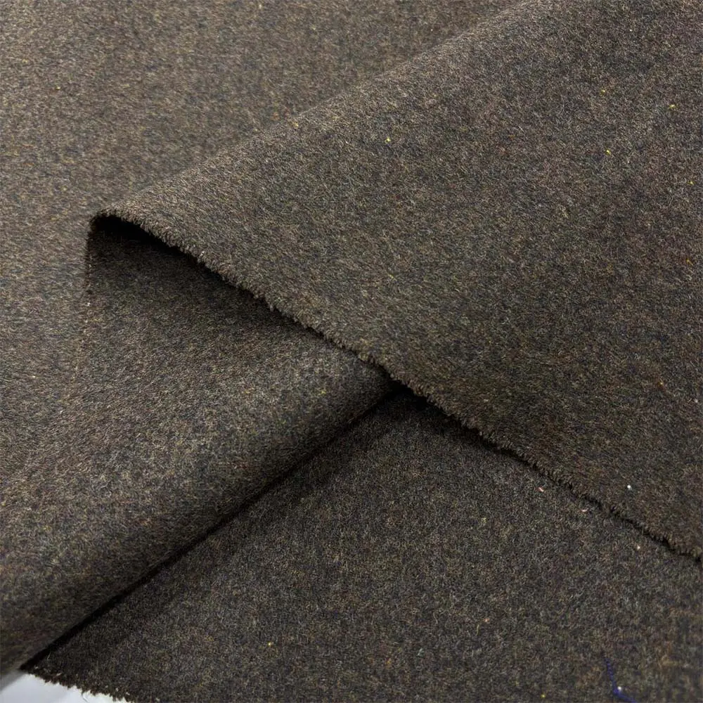 Tok Yün Kaşmir Kumaş Kahverengi