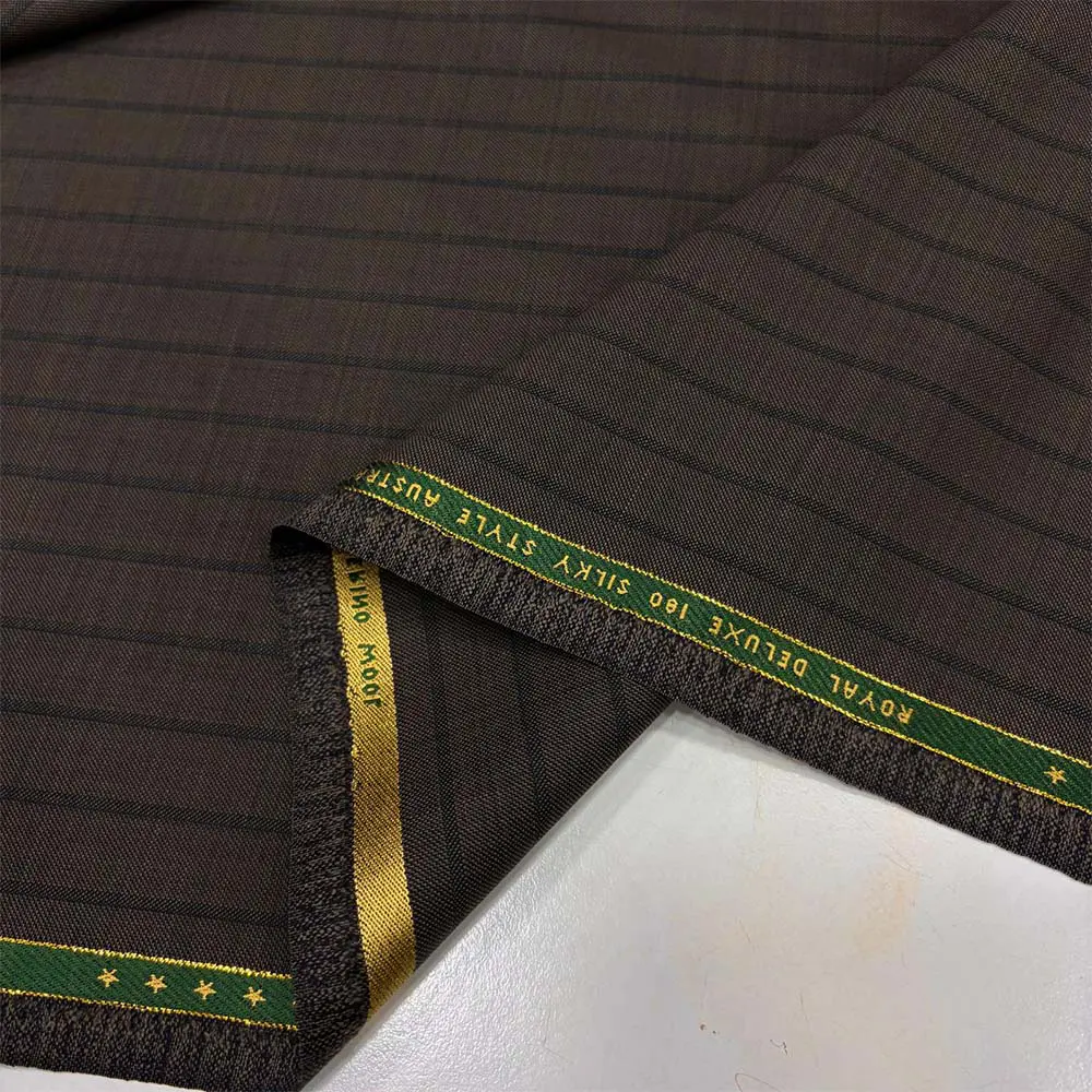 Çizgili İthal Kumaş Kahverengi Çizgili İthal Kumaş Kahverengi