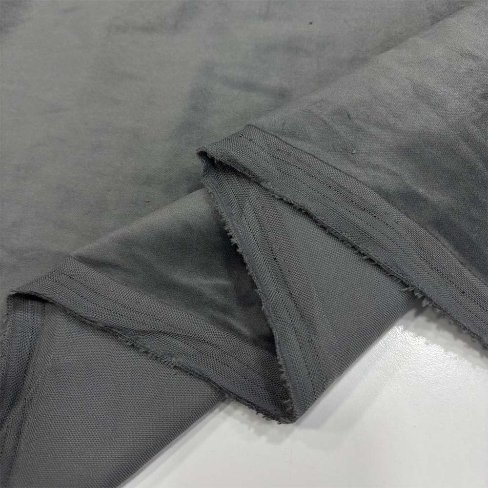 Cotton Kadife Kumaş Açık Gri