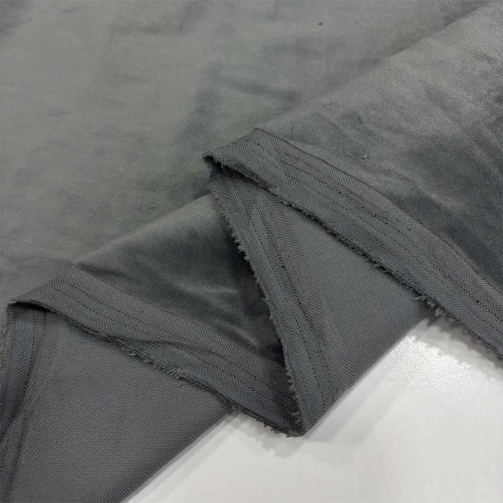 Cotton Kadife Kumaş Açık Gri