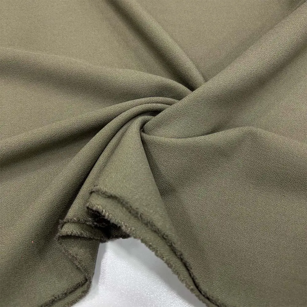 Yün Jourjet Krep Kumaş Açık Haki