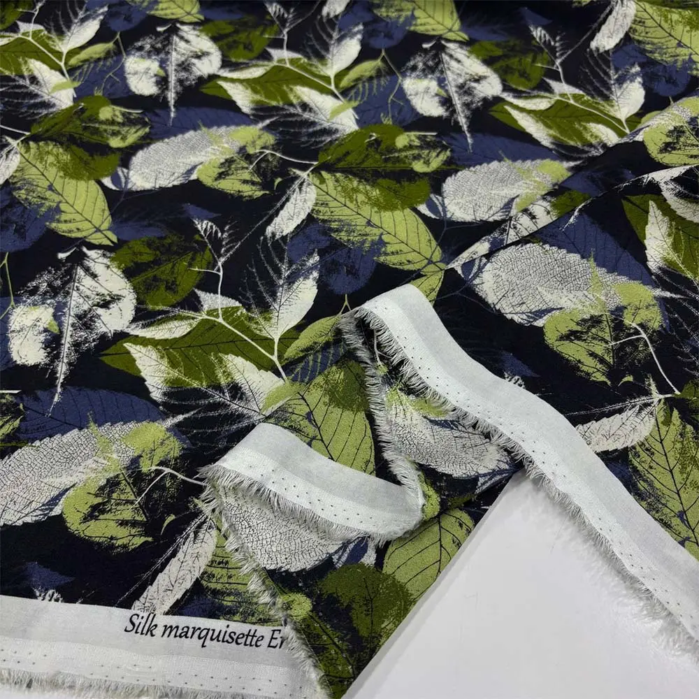 Desenli İpek Vual Kumaş