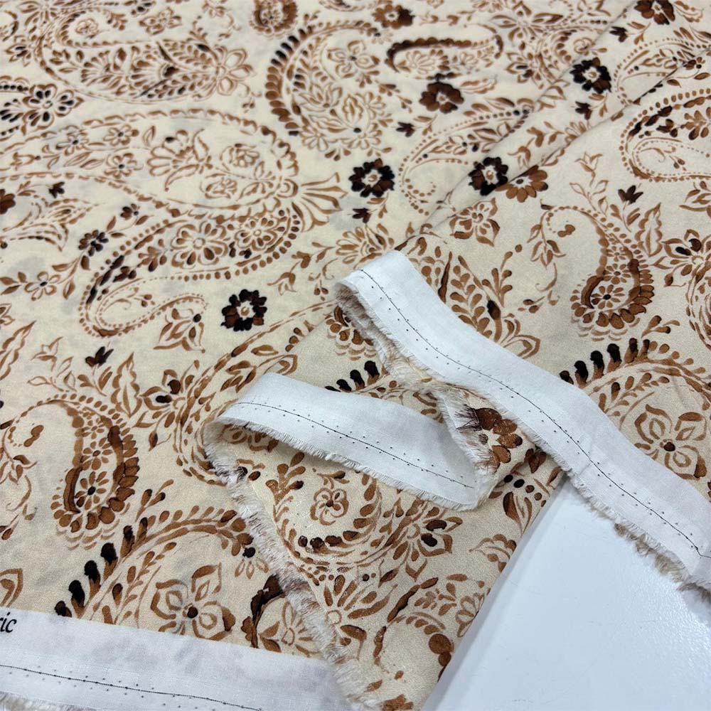 Desenli İpek Vual Kumaş Desenli İpek Vual Kumaş