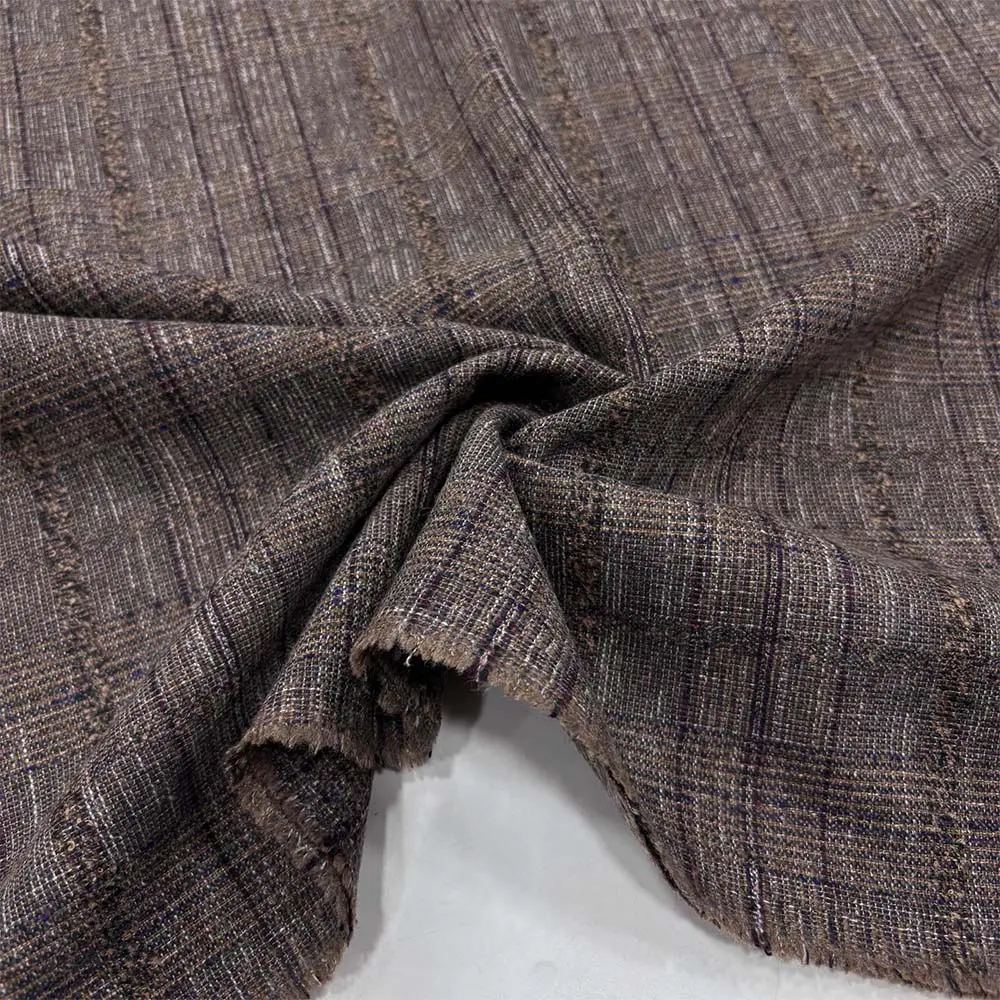 Ekose Flanel Kumaş Kahverengi