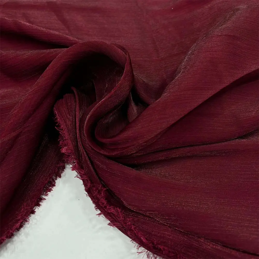 Dökümlü Janjan Organze Kumaş Bordo Dökümlü Janjan Organze Kumaş Bordo