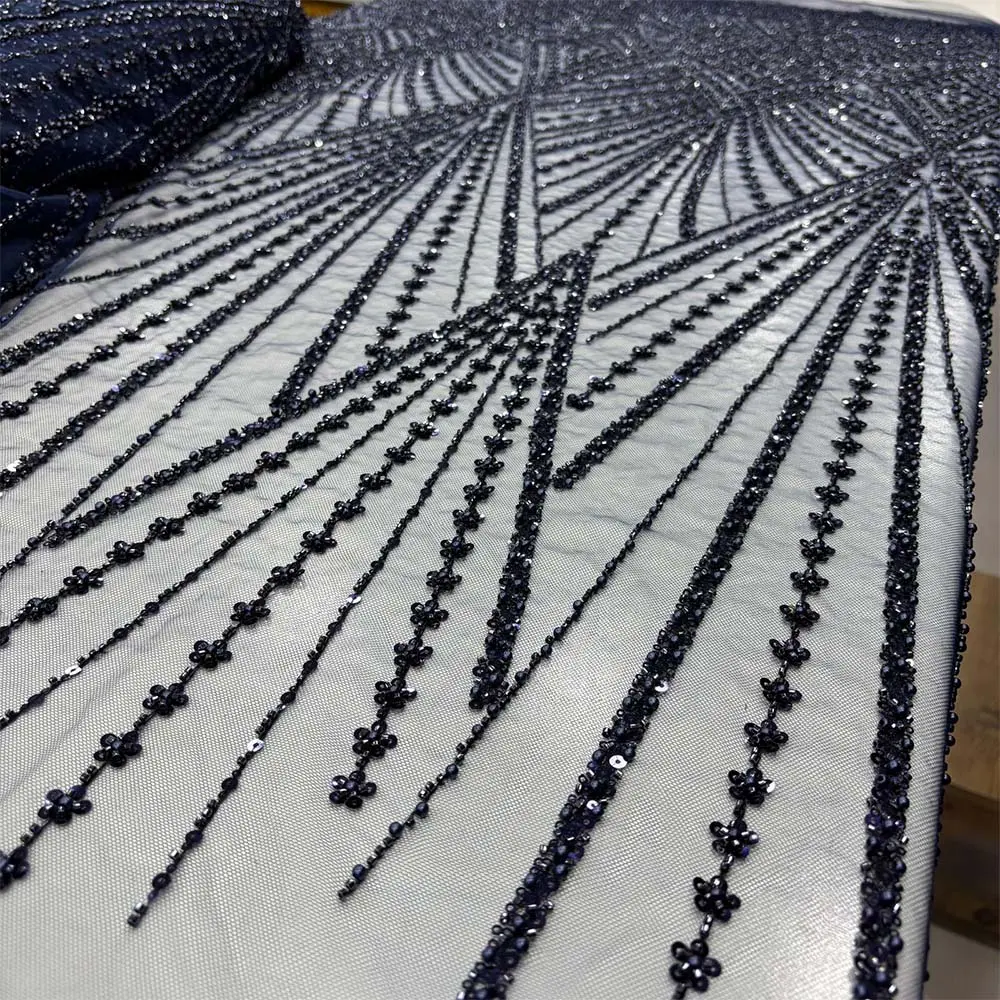 Taşlı Dantel Kumaş Lacivert Taşlı Dantel Kumaş Lacivert