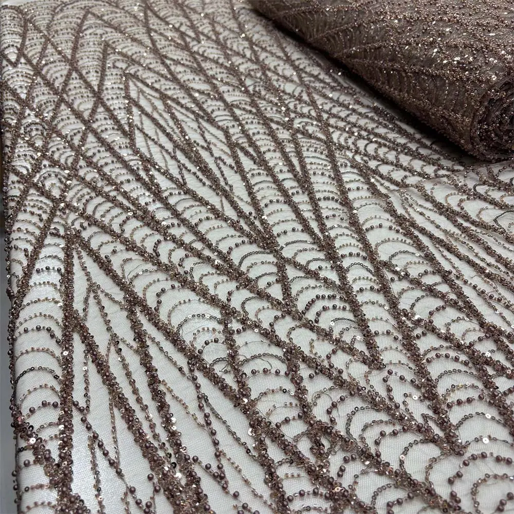 Taşlı Dantel Kumaş Sütlü Kahve