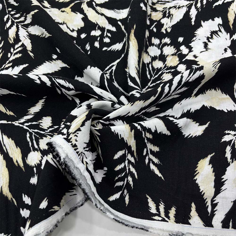 Desenli Ham Keten Kumaş