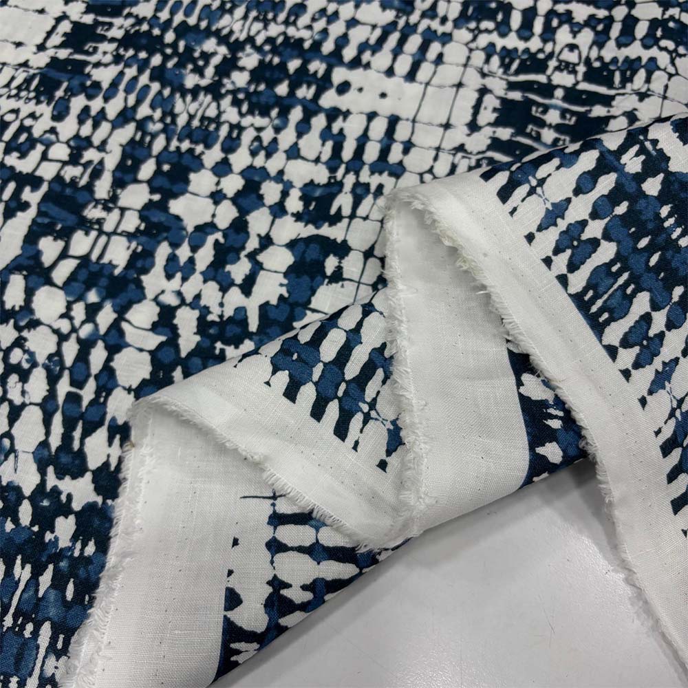 Desenli Ham Keten Kumaş