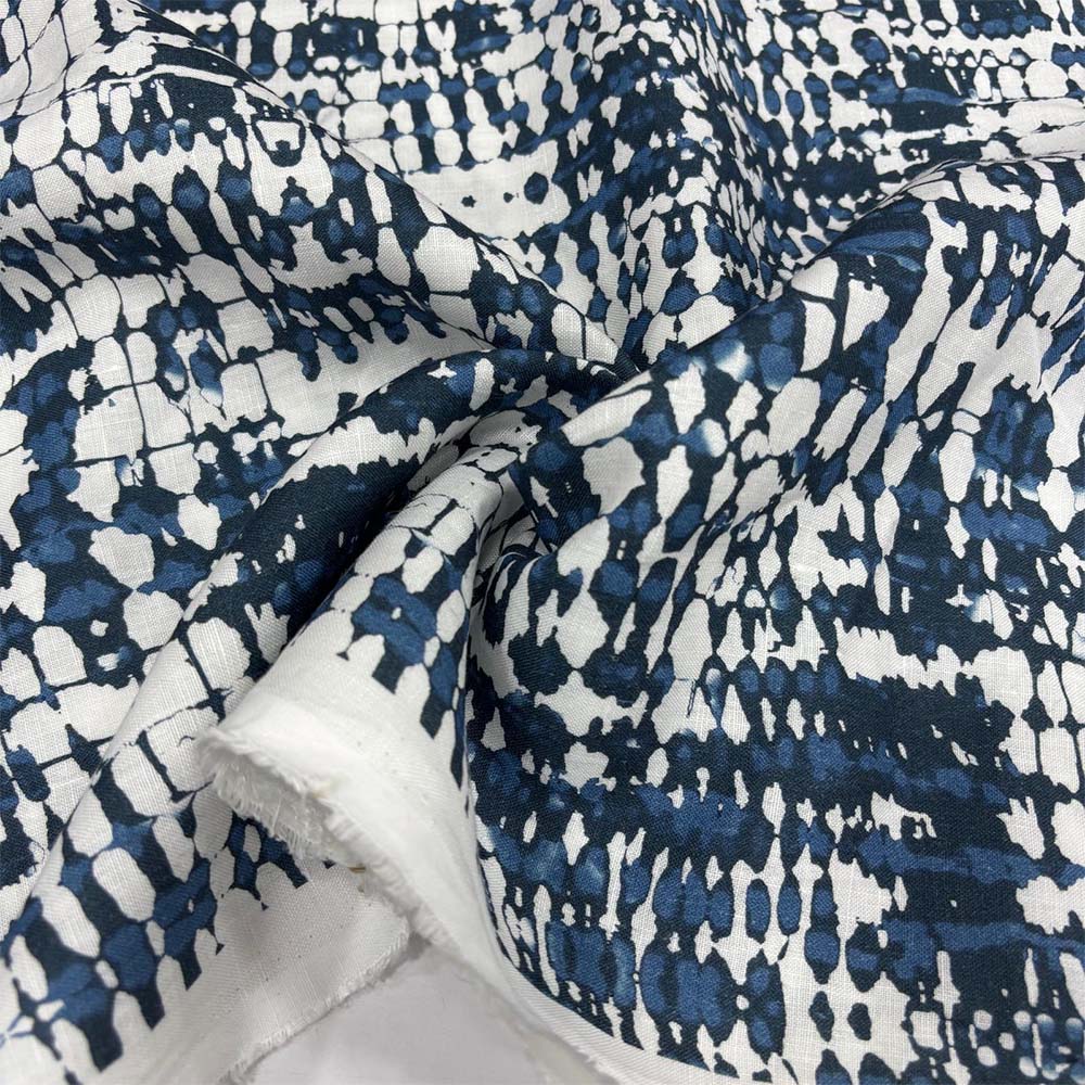 Desenli Ham Keten Kumaş Desenli Ham Keten Kumaş