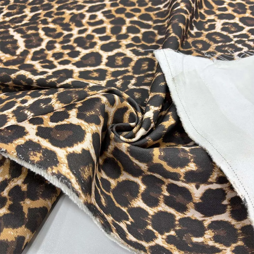 Desenli Kot Kumaş Leopar