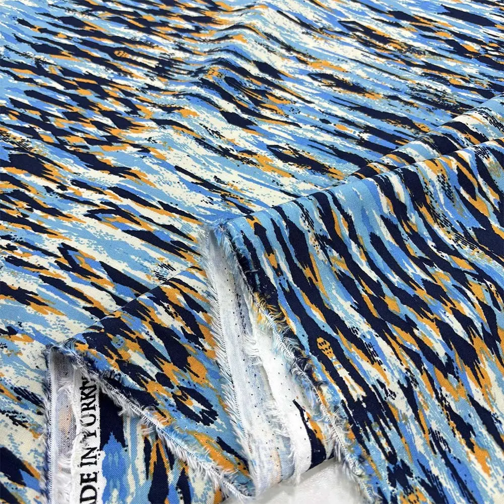 Desenli Viskon Kumaş