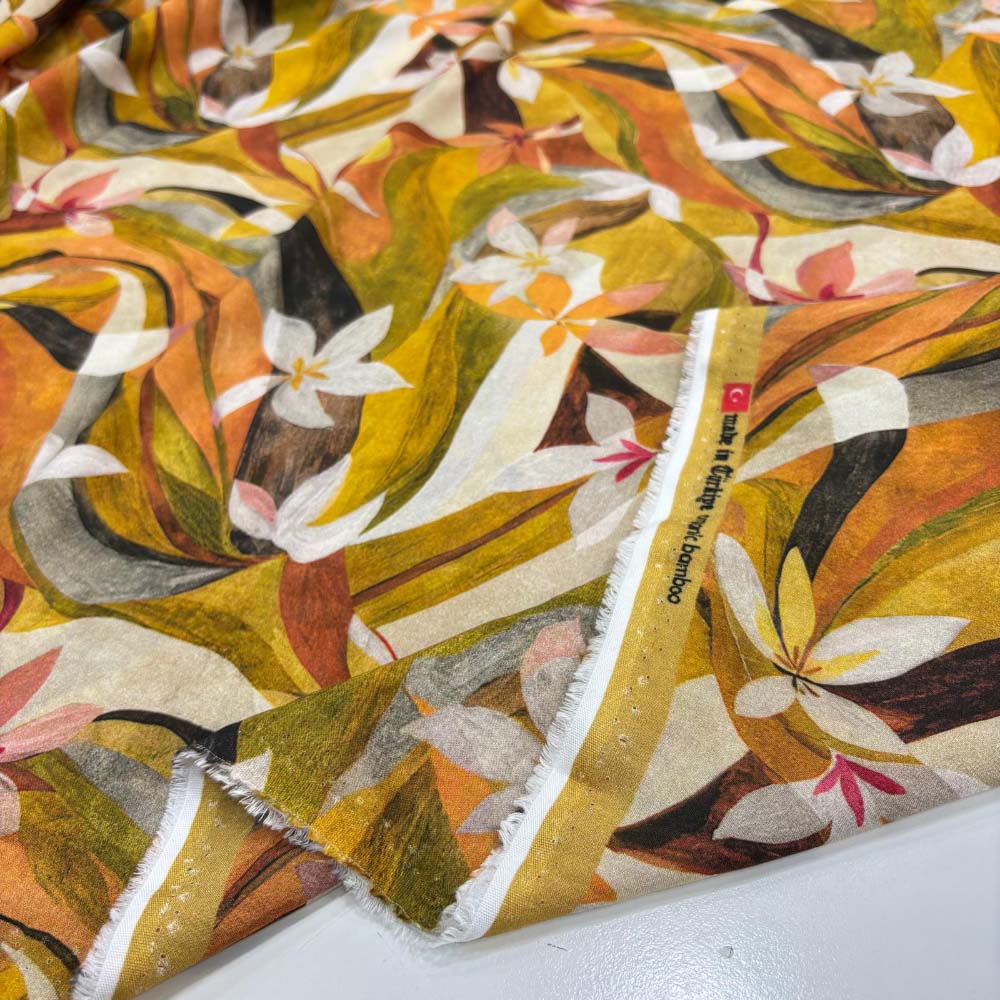Desenli İpek Vual Kumaş Desenli İpek Vual Kumaş