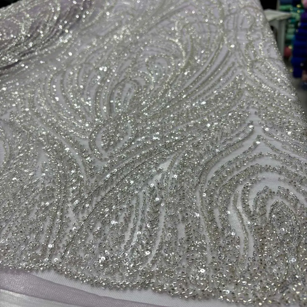 Taşlı Dantel Kumaş Açık Pembe