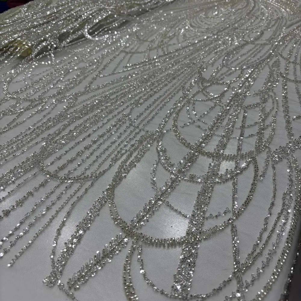 Taşlı Dantel Kumaş Açık Yeşil Taşlı Dantel Kumaş Açık Yeşil