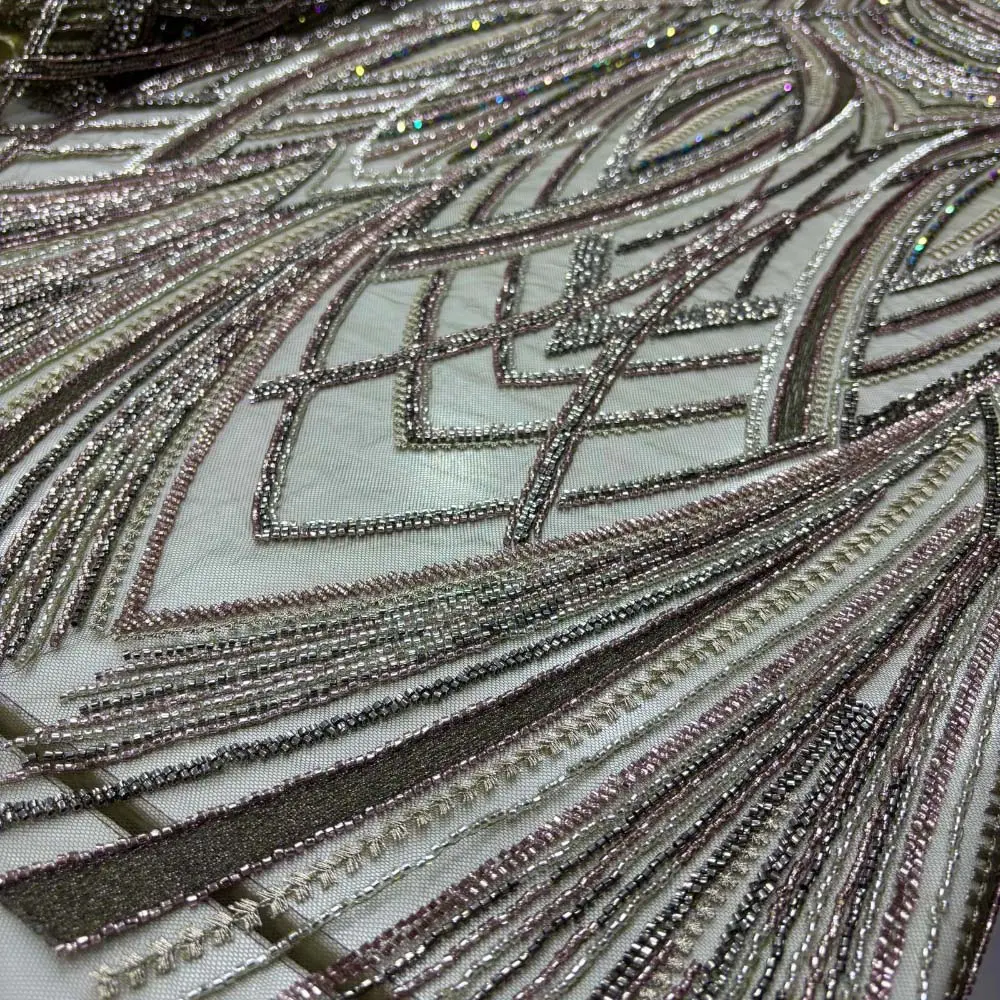 Taşlı Dantel Kumaş Haki Taşlı Dantel Kumaş Haki