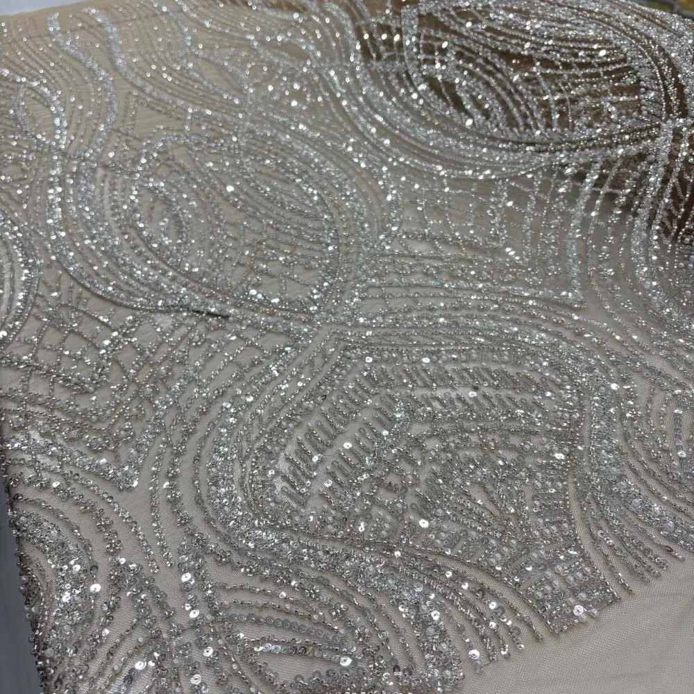 Taşlı Dantel Kumaş Kahverengi Tül Taşlı Dantel Kumaş Kahverengi Tül