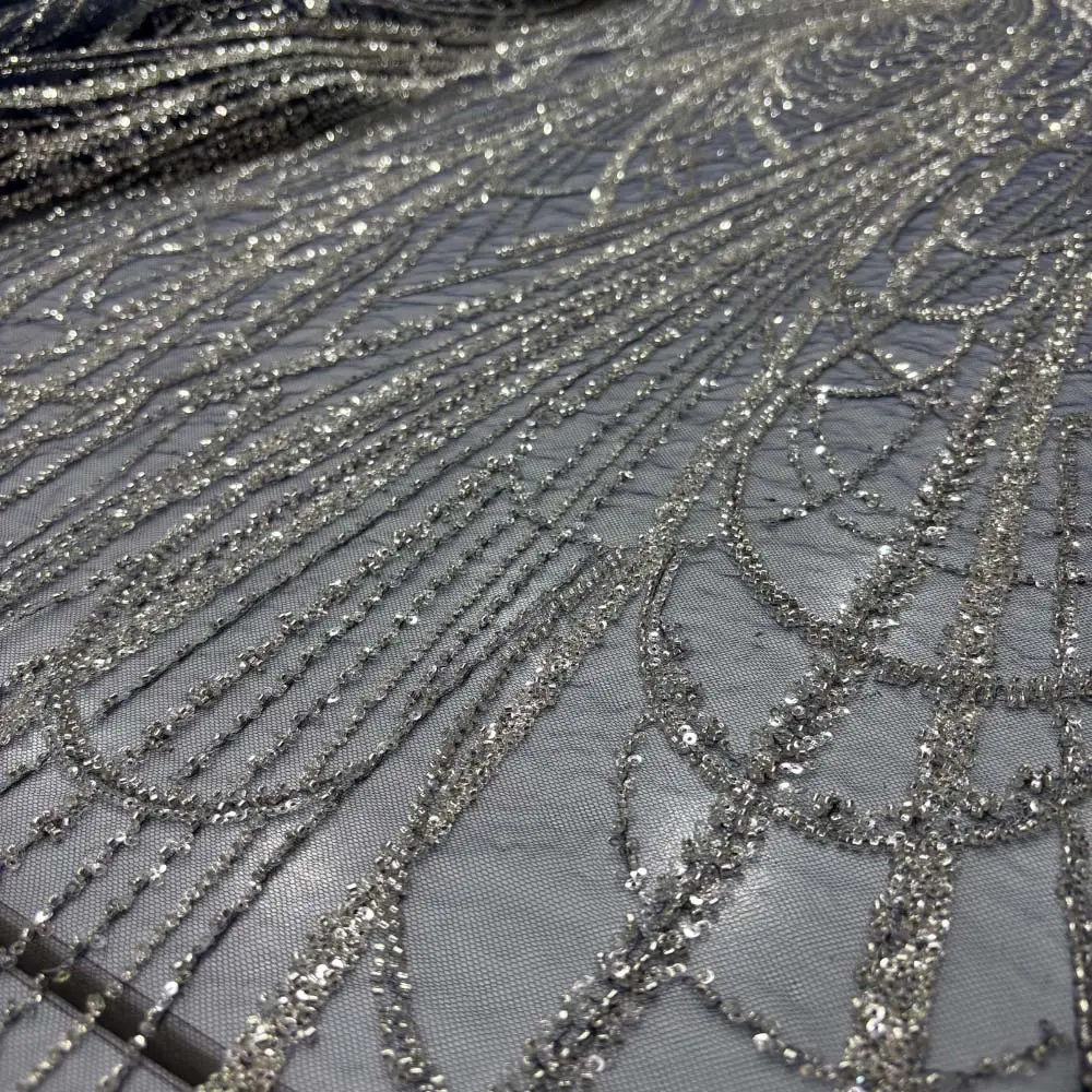 Taşlı Dantel Kumaş Lacivert Taşlı Dantel Kumaş Lacivert