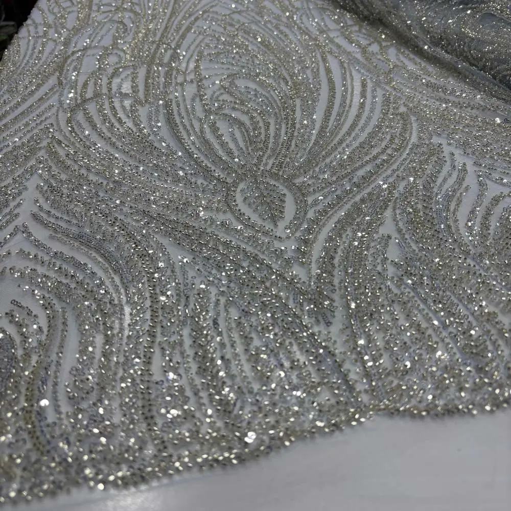 Taşlı Dantel Kumaş Mavi Taşlı Dantel Kumaş Mavi