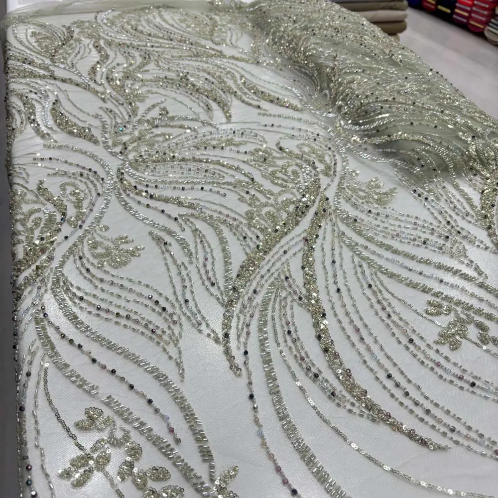 Taşlı Dantel Kumaş Mint Yeşili Taşlı Dantel Kumaş Mint Yeşili