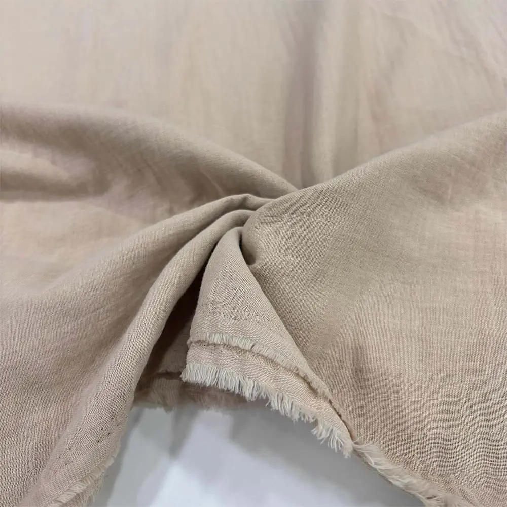 Çift Kat Müslin Kumaş Bej