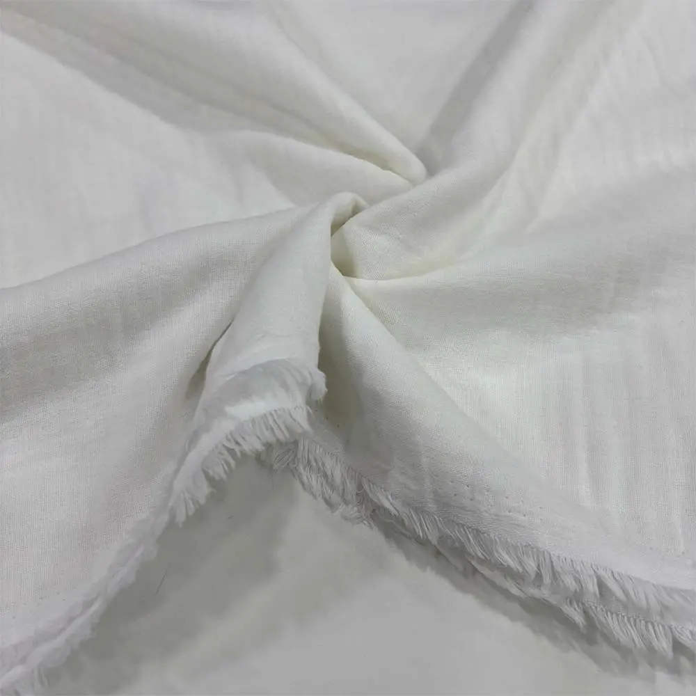 Çift Kat Müslin Kumaş Beyaz