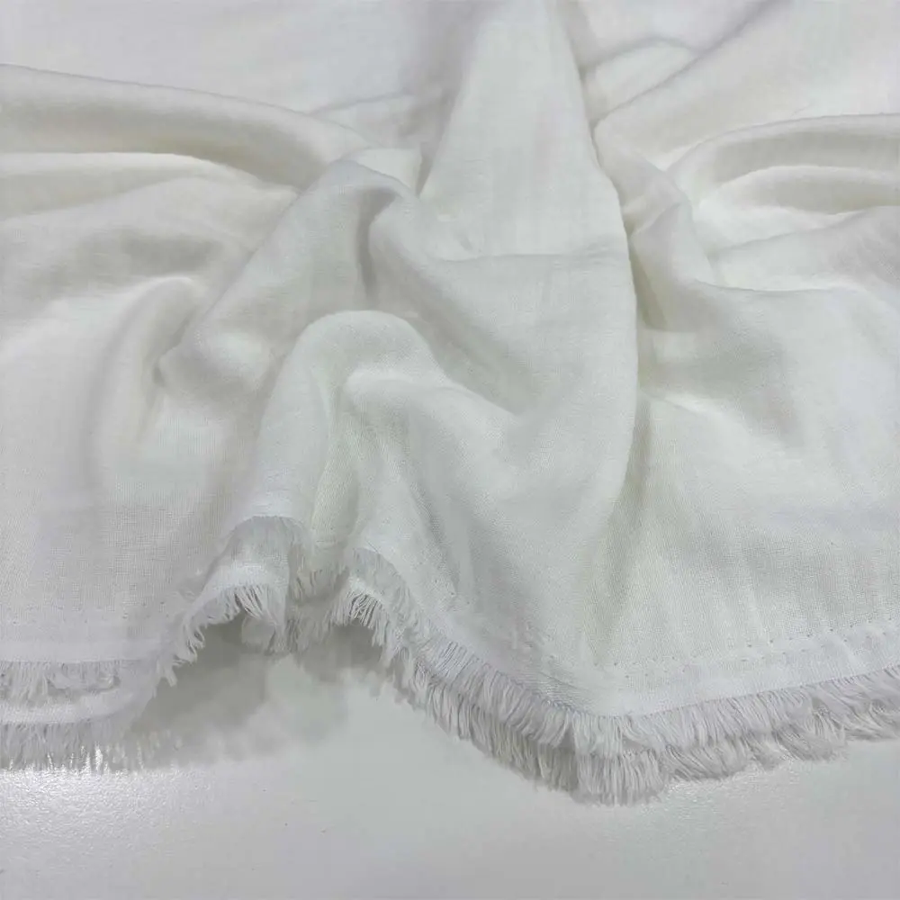 Çift Kat Müslin Kumaş Beyaz