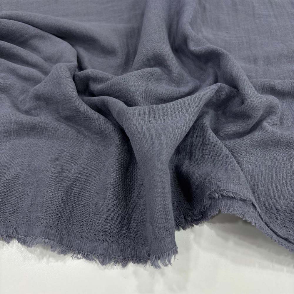 Çift Kat Müslin Kumaş Gri