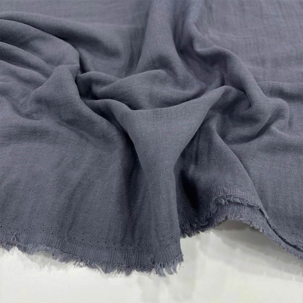 Çift Kat Müslin Kumaş Gri