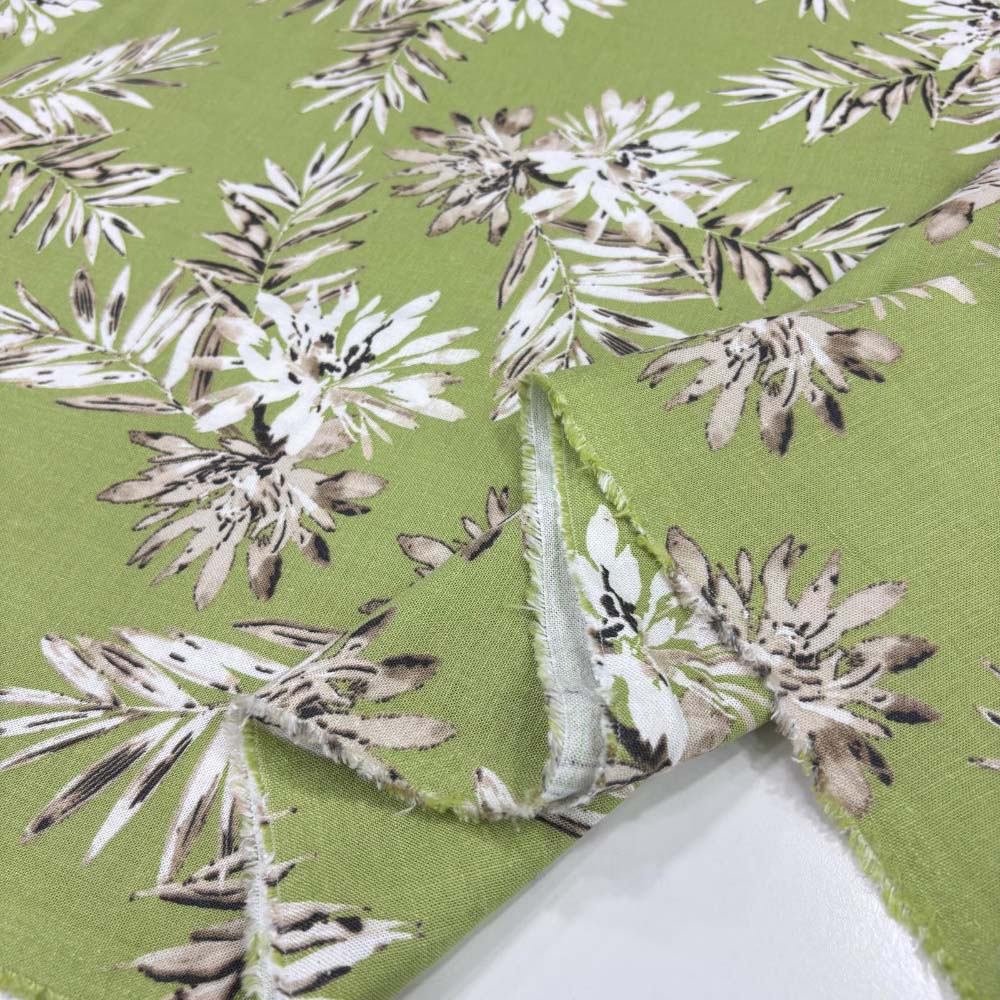 Desenli Ham Keten Kumaş