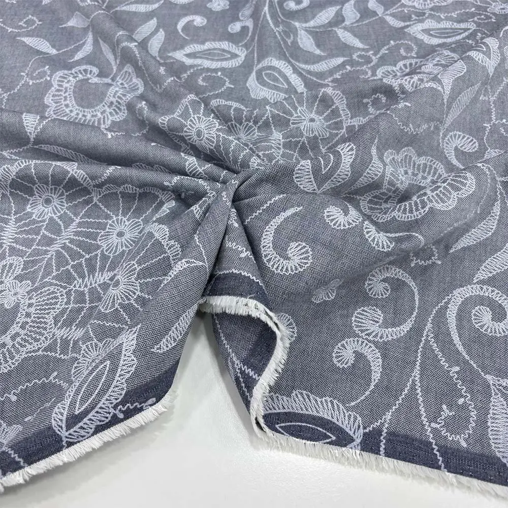 Desenli İnce Kot Kumaş