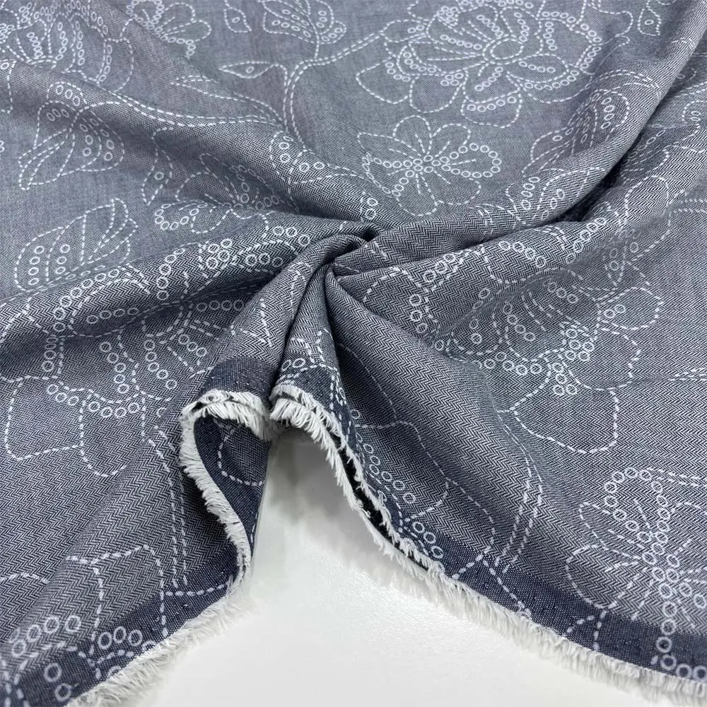 Desenli İnce Kot Kumaş Desenli İnce Kot Kumaş