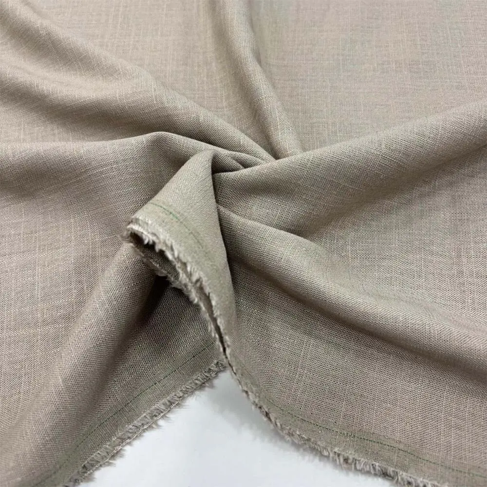 Kırışmayan Keten Kumaş Bej Kırışmayan Keten Kumaş Bej