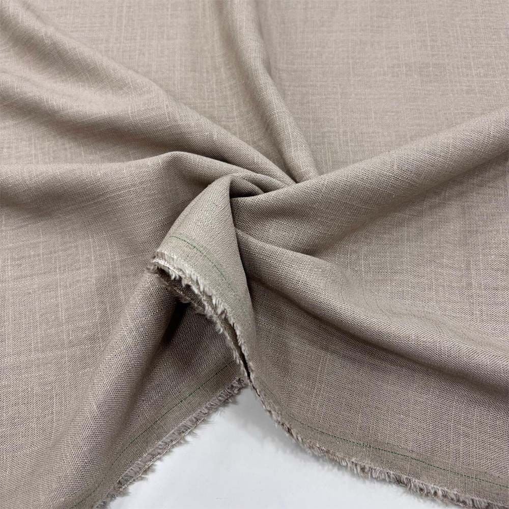 Kırışmayan Keten Kumaş Bej