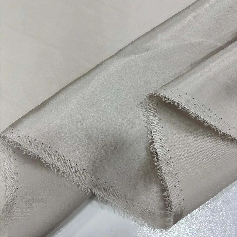 %100 İpek Saten Kumaş Taş Rengi