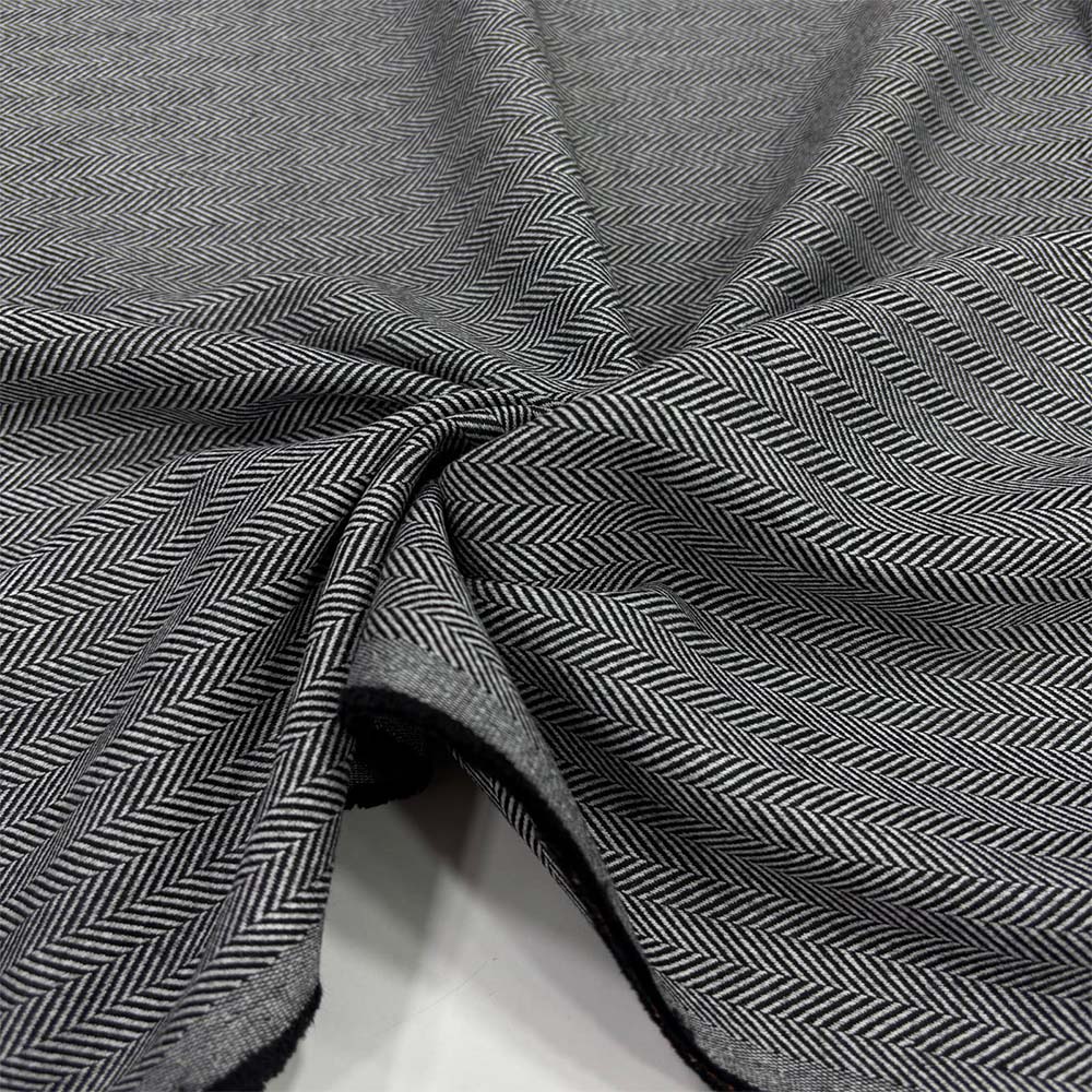 Balıksırtı Flanel Kumaş Gri