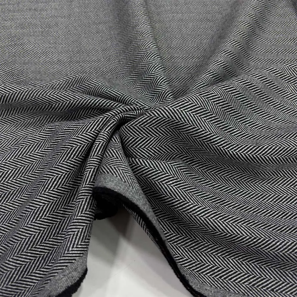 Balıksırtı Flanel Kumaş Gri