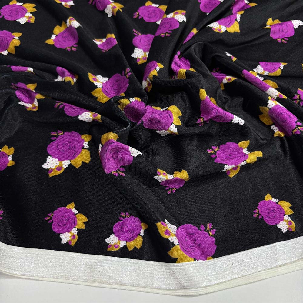 Desenli İpek Kadife Kumaş Desenli İpek Kadife Kumaş