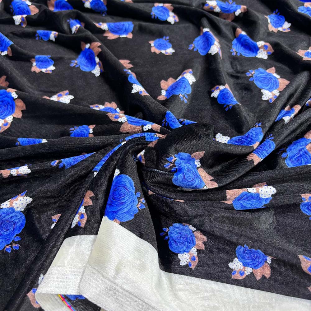 Desenli İpek Kadife Kumaş Desenli İpek Kadife Kumaş